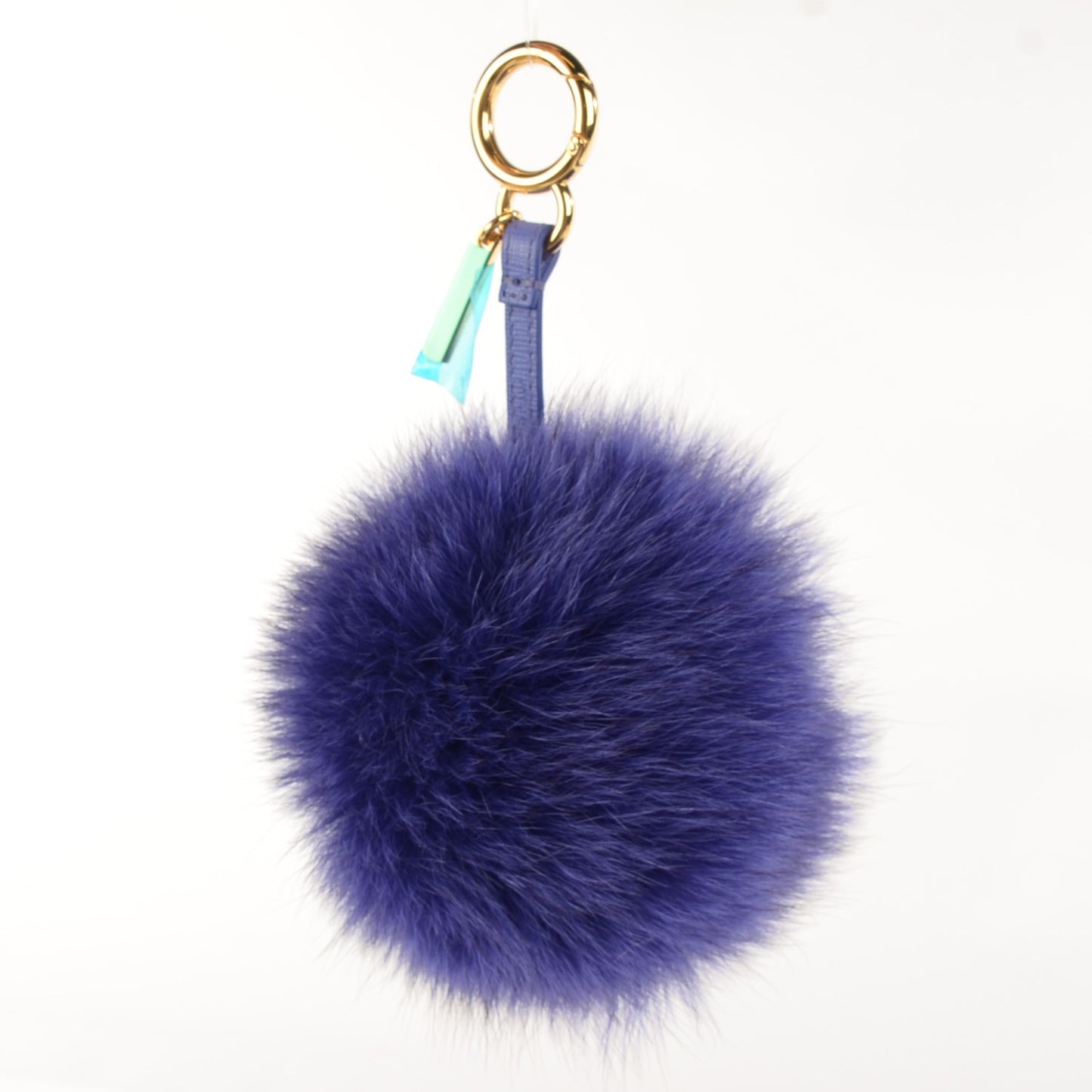 Fox Fur Pom Pom Bag Charm Berry