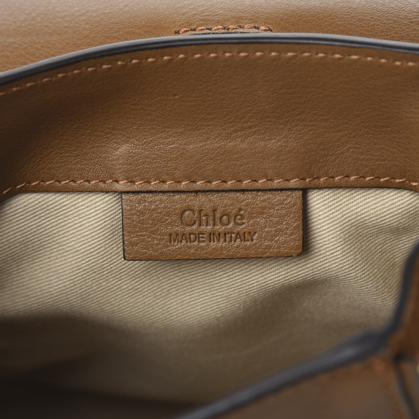 Suede Calfskin Mini Faye Backpack Khaki