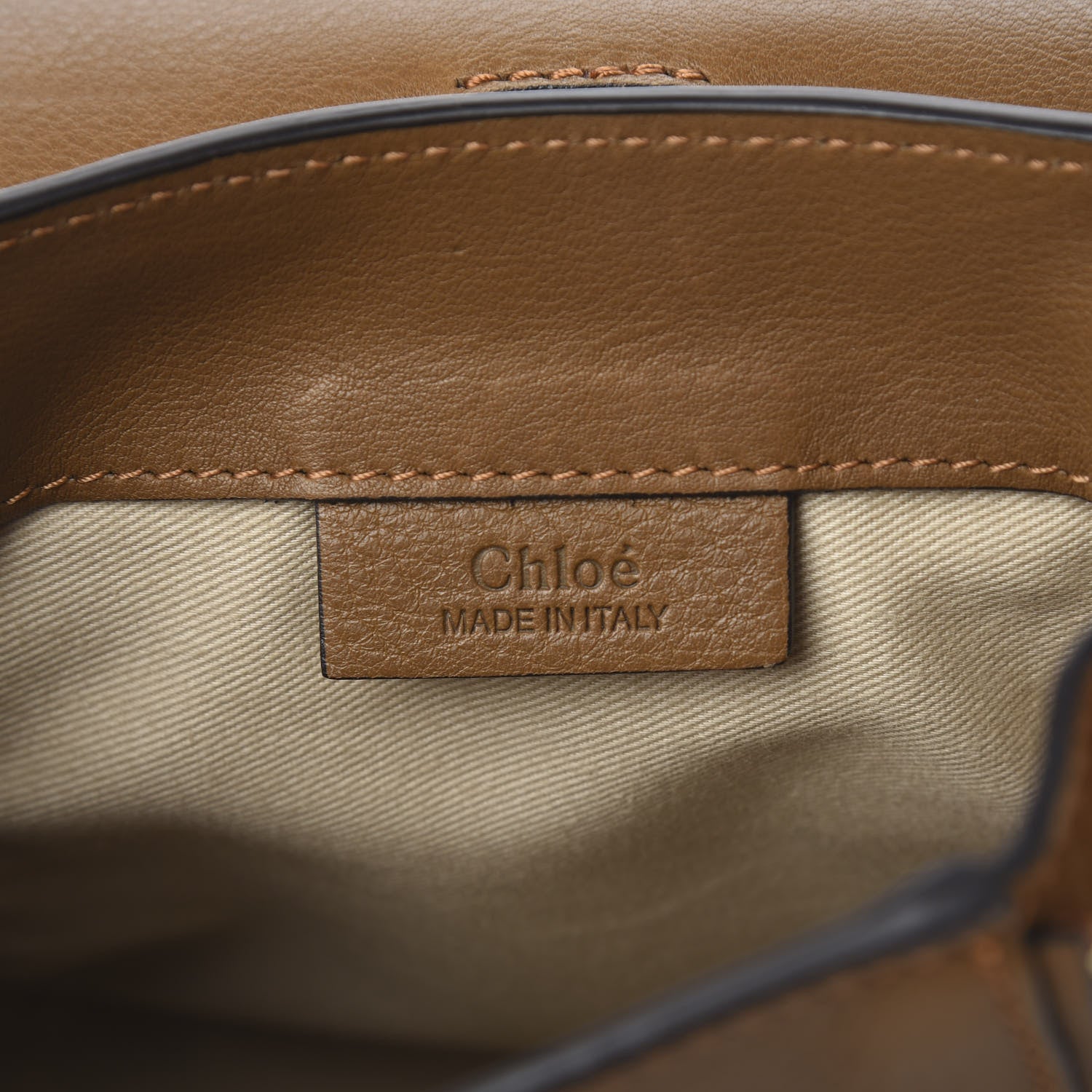 Chloe Suede Calfskin Mini Faye Backpack Khaki 5 of 9