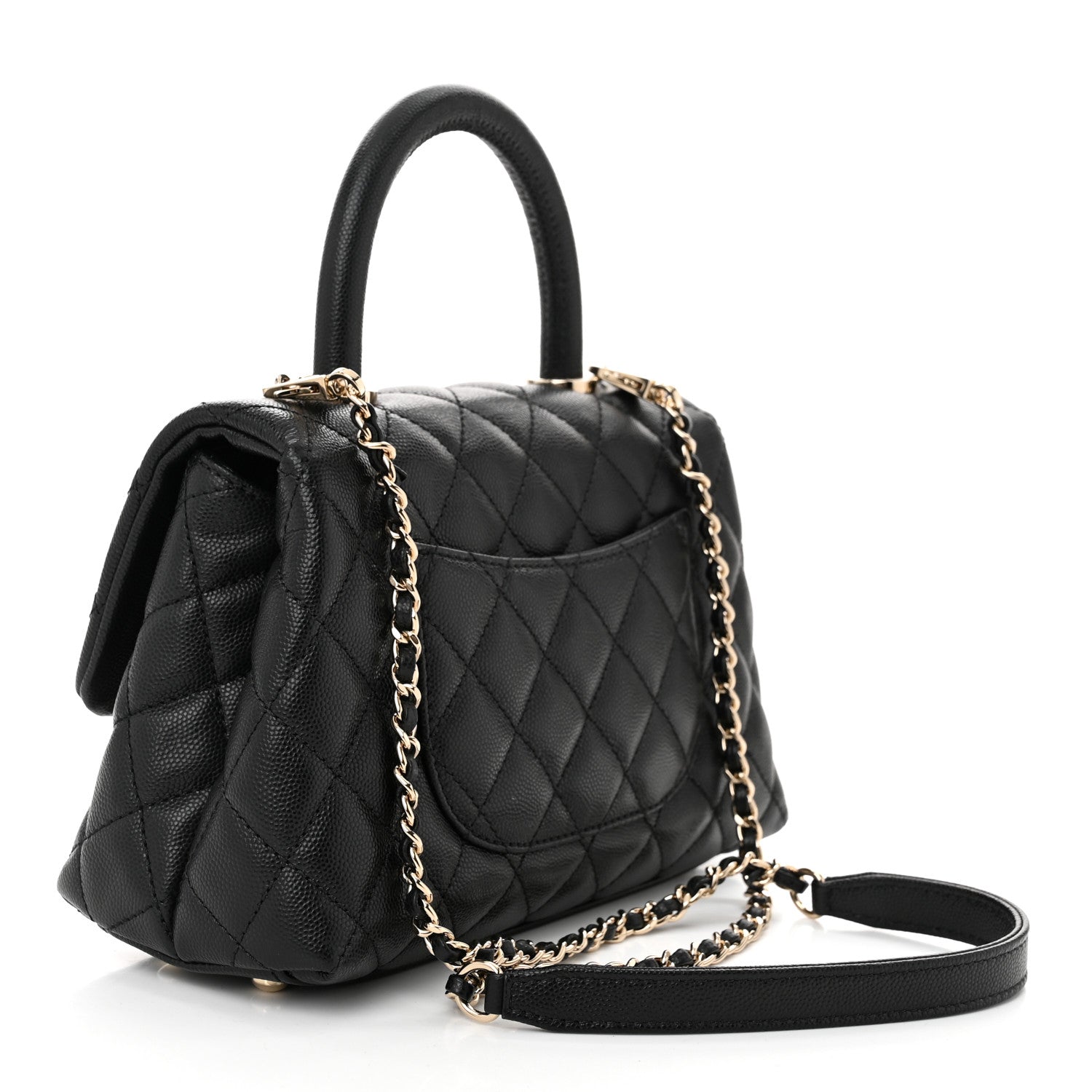 Chanel Caviar Quilted Mini Coco Handle Flap Black 3 of 10