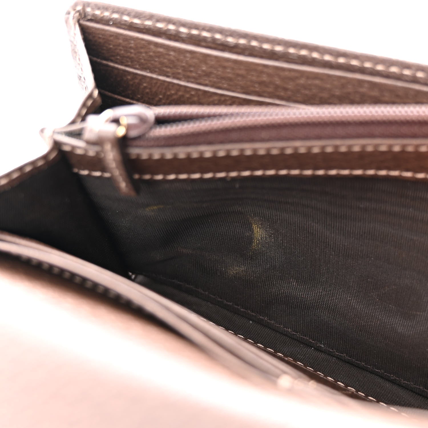 Gucci GG Supreme Monogram Web Ophidia Wallet On Chain Brown 11 of 12