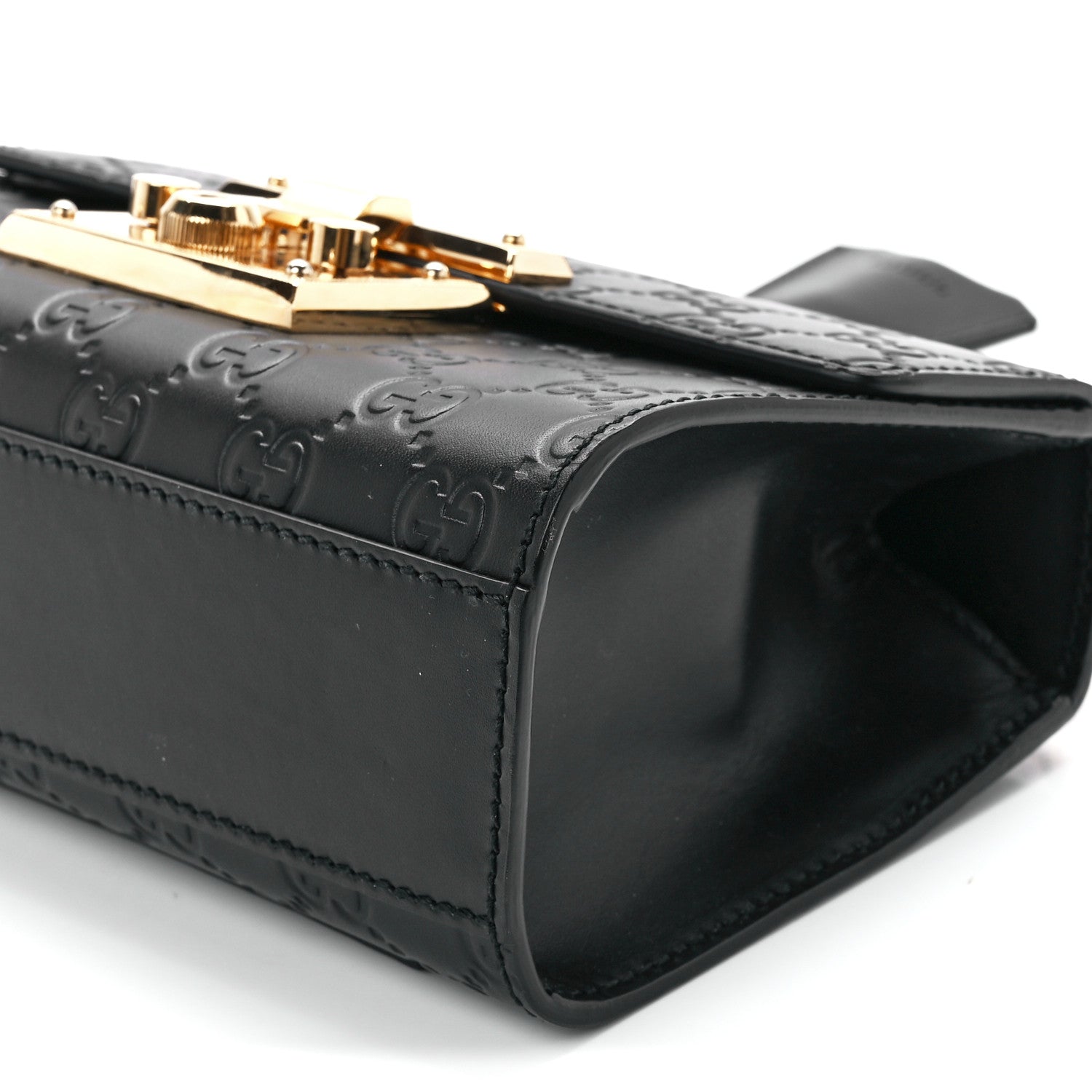 Gucci Guccissima Small Padlock Shoulder Bag Black 10 of 11