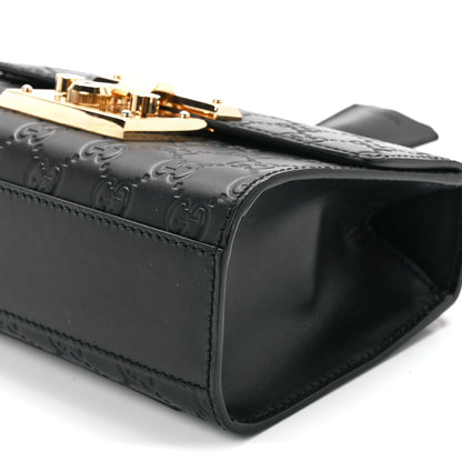 Gucci Guccissima Small Padlock Shoulder Bag Black 10 of 11