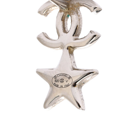 Chanel Crystal CC Starfall Drop Earrings Silver 4 of 4