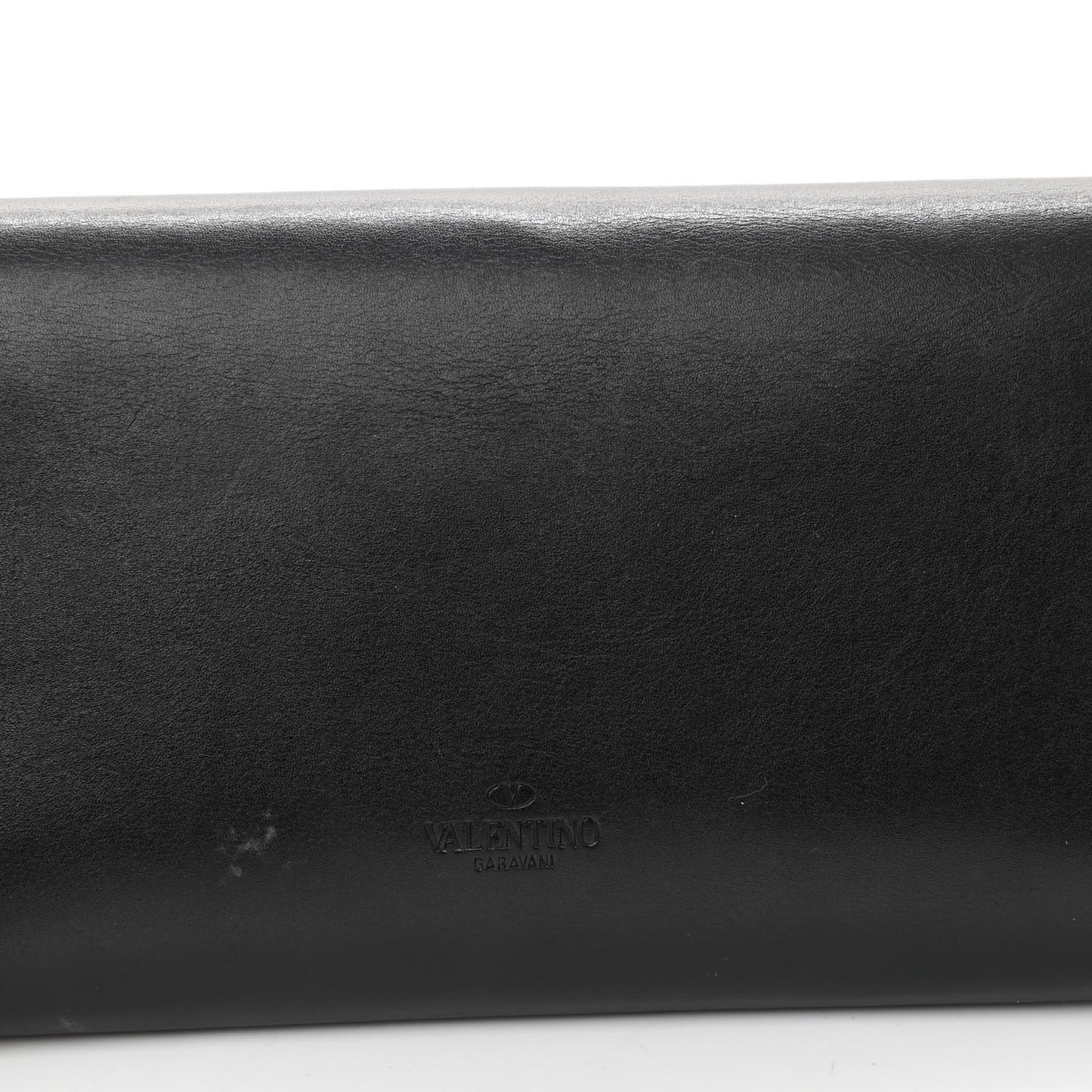 Vitello Demilune Chain Clutch Black