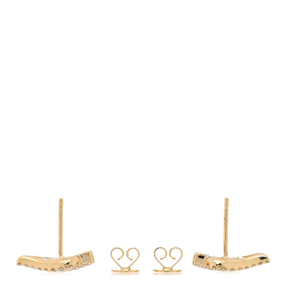 Anita Ko 18K Yellow Gold Diamond Small Palm Leaf Stud Earrings 3 of 5