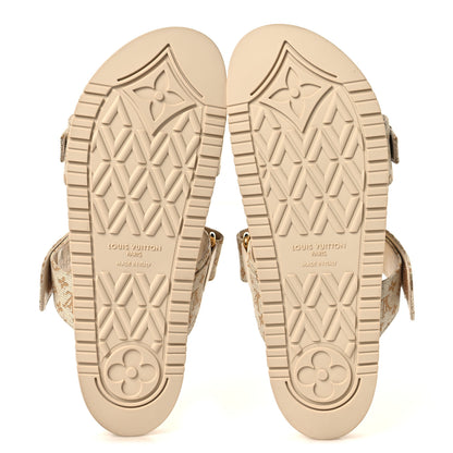 Louis Vuitton Monogram Lurex Bom Dia Flat Comfort Mules 40 Beige 6 of 9