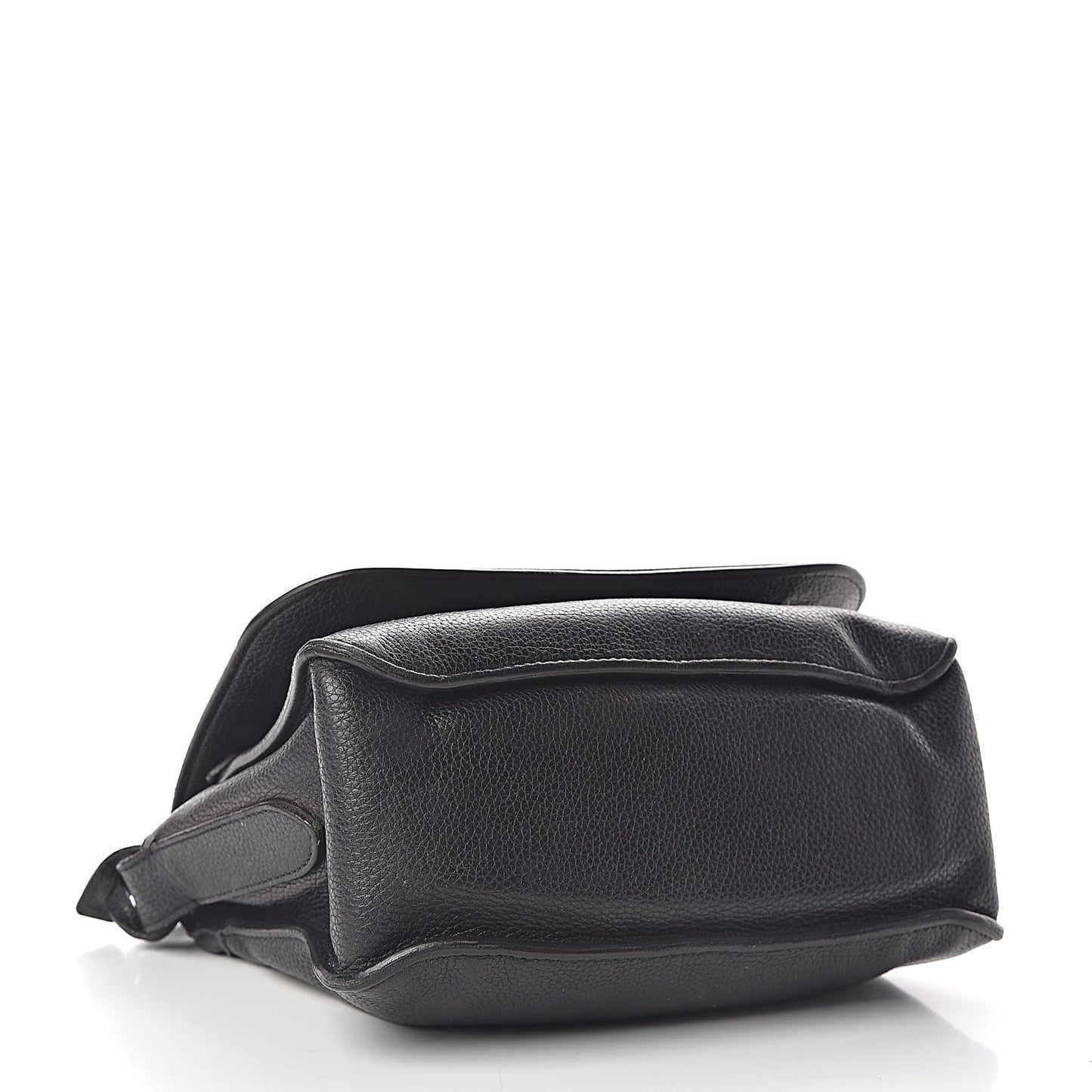 Grained Calfskin Padlock Crossbody Bag Black