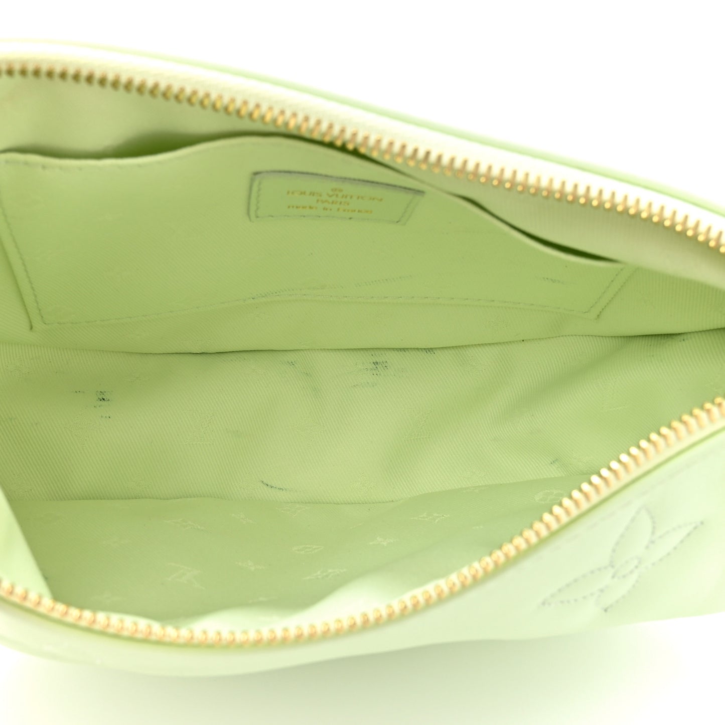 Calfskin Bubblegram Over The Moon Light Green