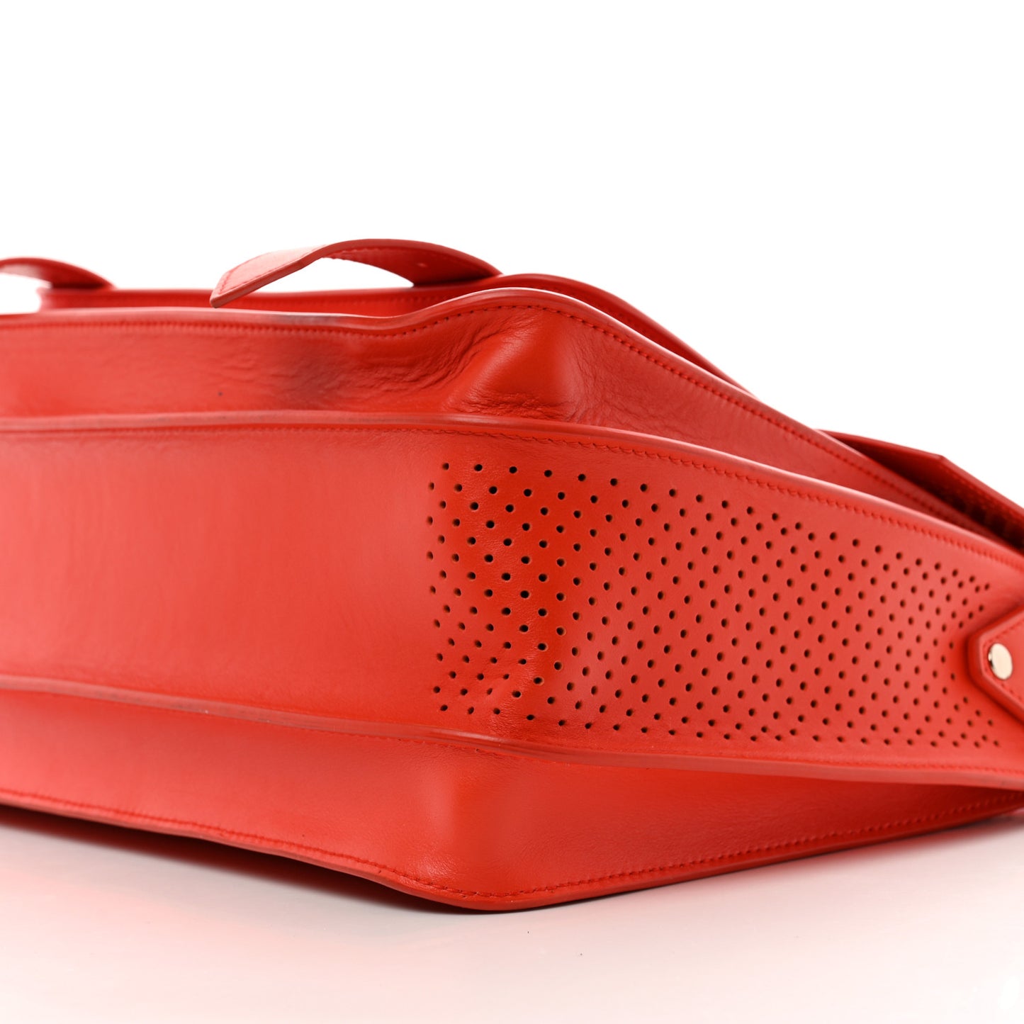 Lambskin Perforated Medium PS1 Satchel Fire Red