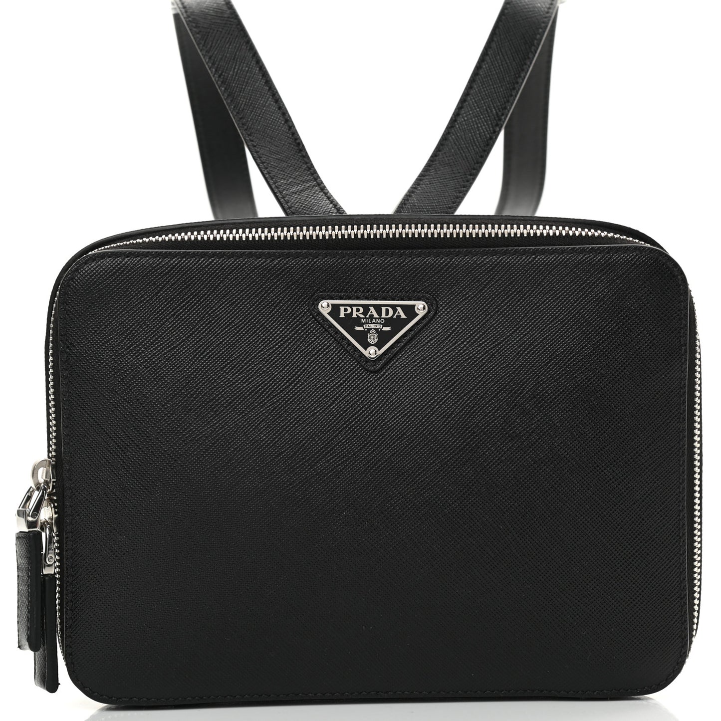 Saffiano Travel Backpack Black