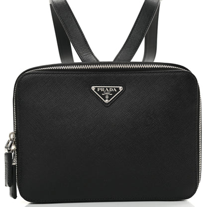 Prada Saffiano Travel Backpack Black 8 of 10