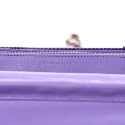 Chanel Caviar Quilted Wallet On Chain WOC Purple 6 of 12
