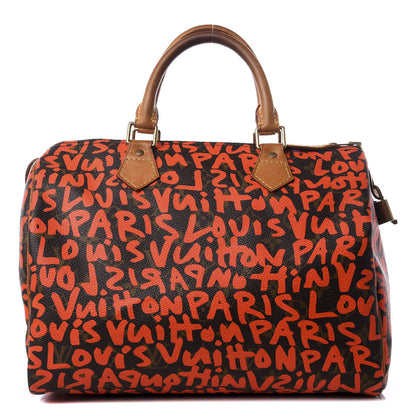 Louis Vuitton Monogram Graffiti Speedy 30 Orange 1 of 8