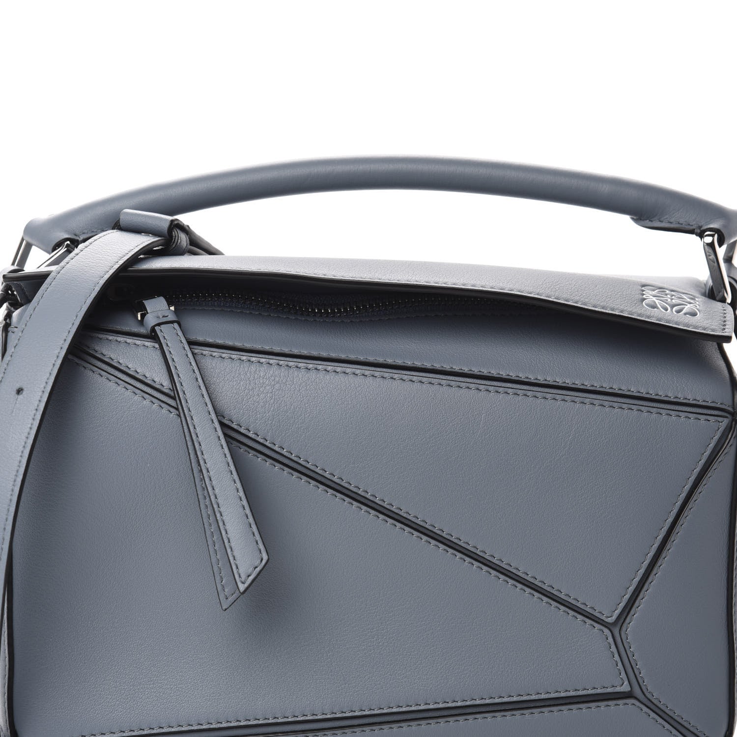 Loewe Calfskin Small Puzzle Bag Stone Blue 10 of 10