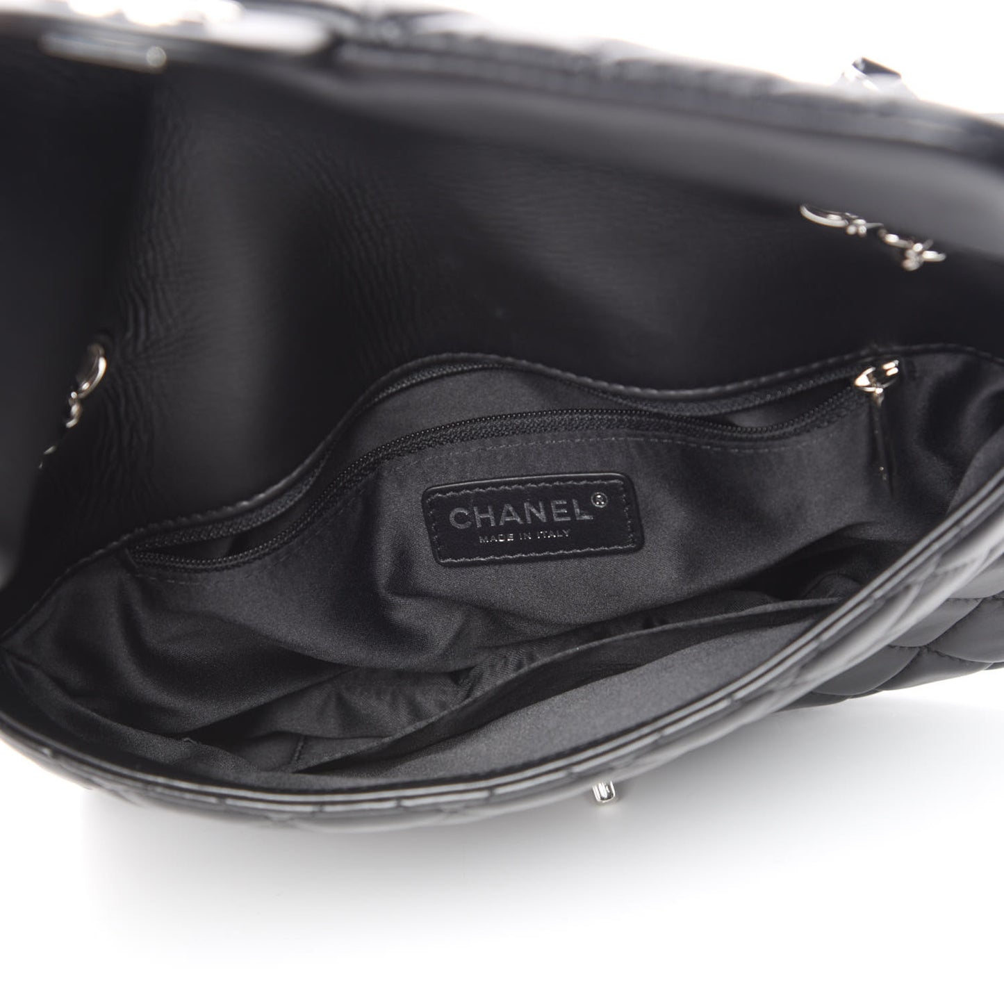 Calfskin Quilted Tender Touch Flap Bag Black