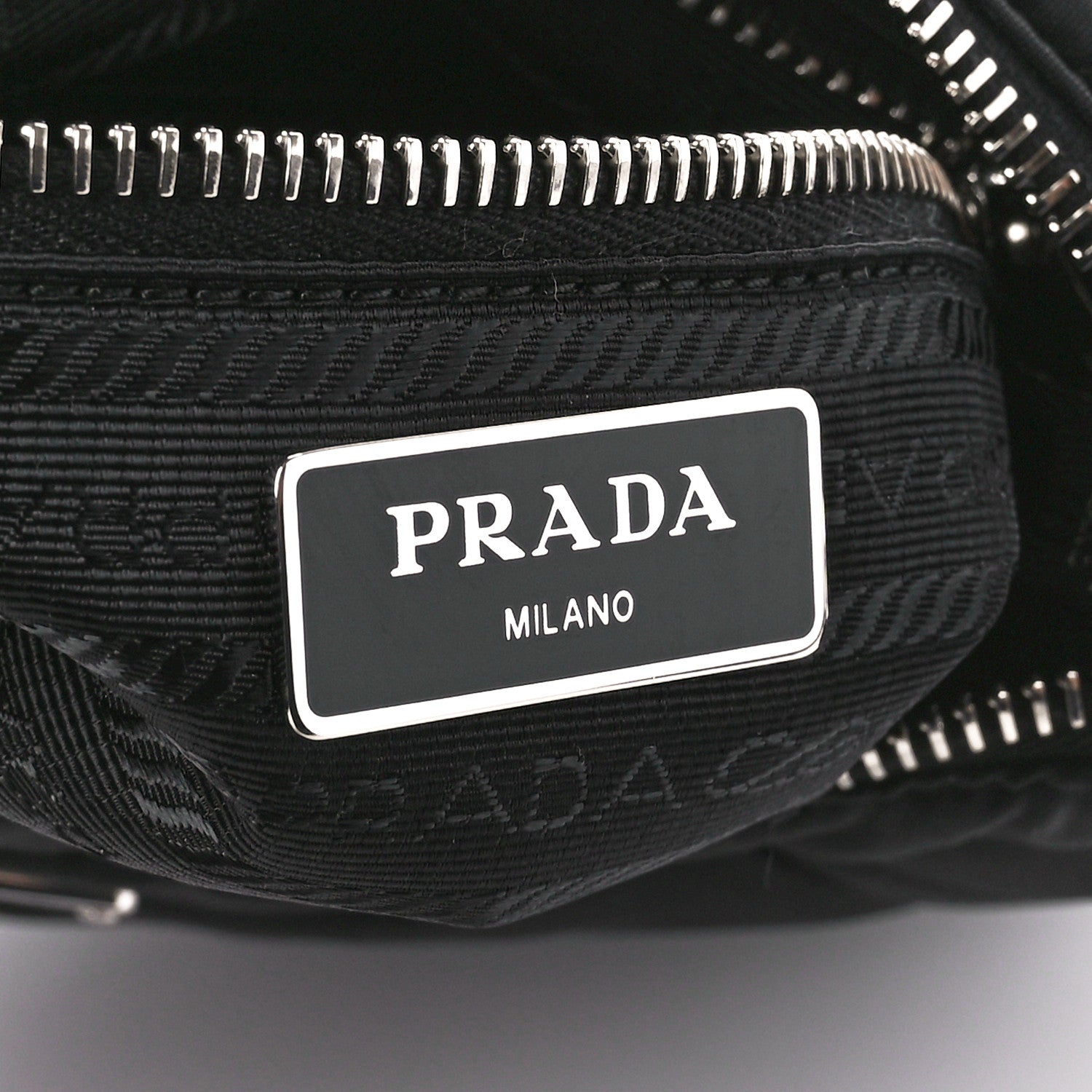 Prada Re-Nylon Triangle Padded Patchwork Shoulder Bag Black 6 of 11