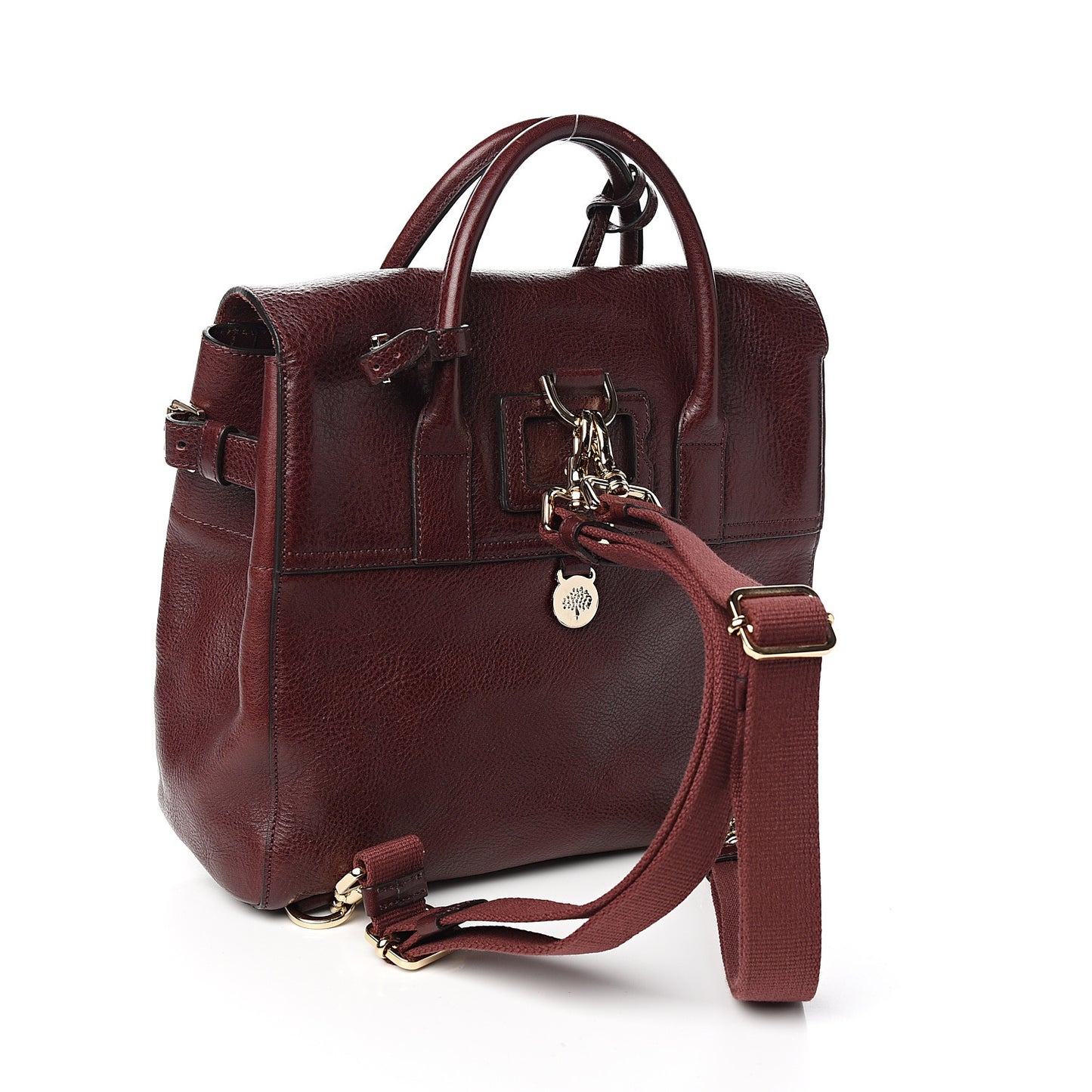 Natural Leather Cara Delevigne Convertible Satchel Oxblood