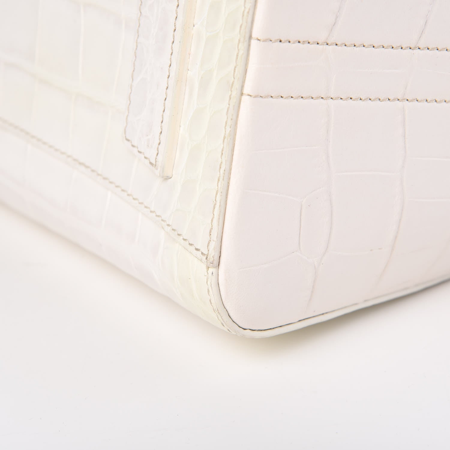 Givenchy Calfskin Crocodile Embossed Small Antigona White 25 of 26
