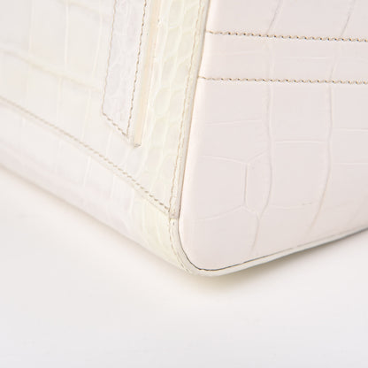 Givenchy Calfskin Crocodile Embossed Small Antigona White 25 of 26