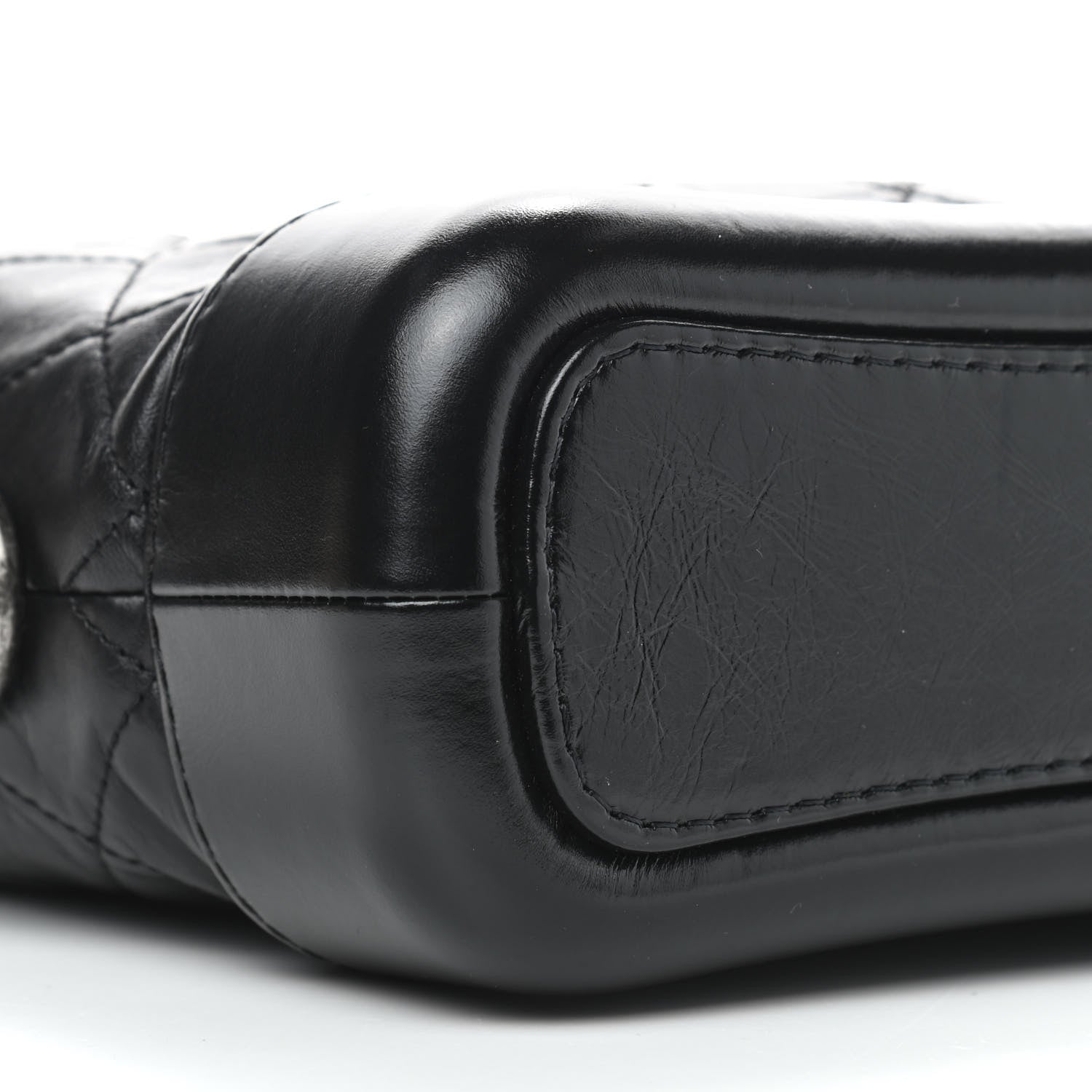 Chanel Aged Calfskin Quilted Small Gabrielle Hobo Black 8 of 9