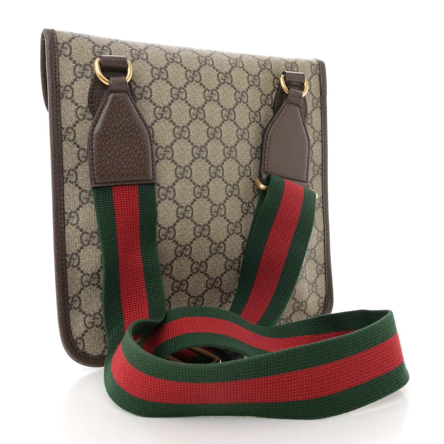 Gucci GG Supreme Monogram Web Medium Neo Vintage Flap Messenger Bag Beige New Acero 3 of 15
