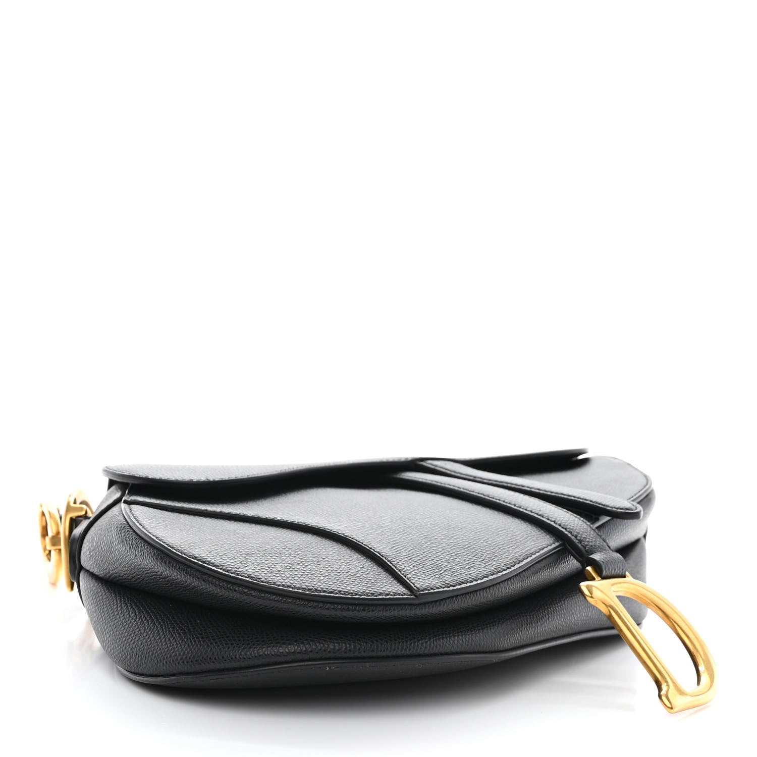 Christian Dior Grained Calfskin Saddle Bag Black 4 of 10