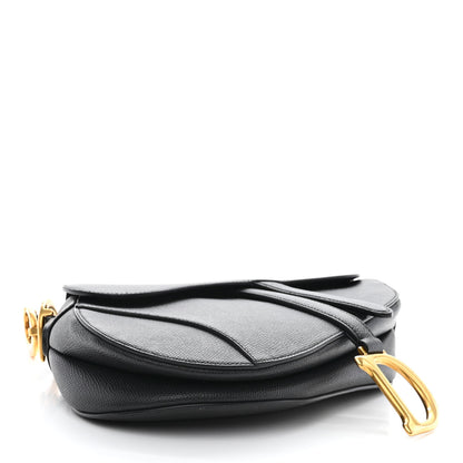 Christian Dior Grained Calfskin Saddle Bag Black 4 of 10