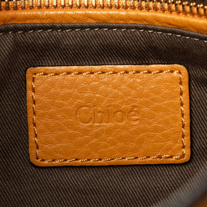 Chloe Calfskin Medium Marcie Round Zip Crossbody Brown Sugar 6 of 9