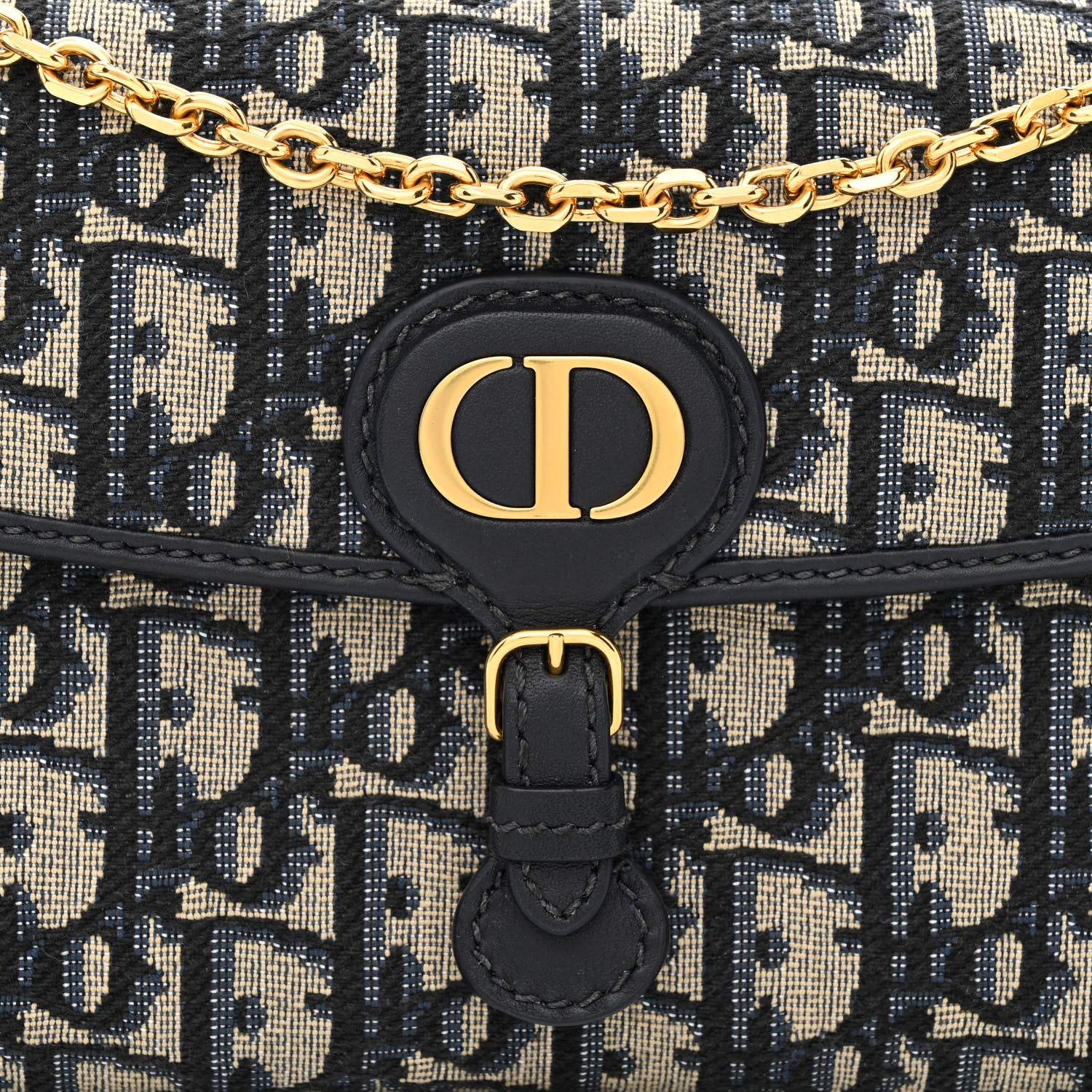Christian Dior Oblique Bobby East West Pouch With Chain Blue 10 of 14