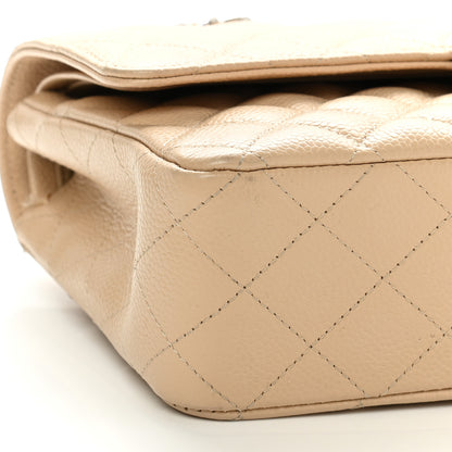 Chanel Caviar Quilted Medium Double Flap Light Beige 9 of 13