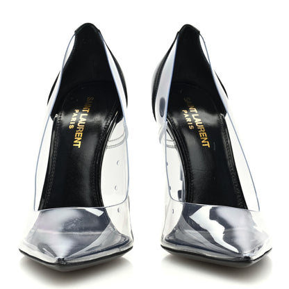 Saint Laurent Patent Calfskin PVC Opyum 110 Pump 37 Black Transparent 2 of 8