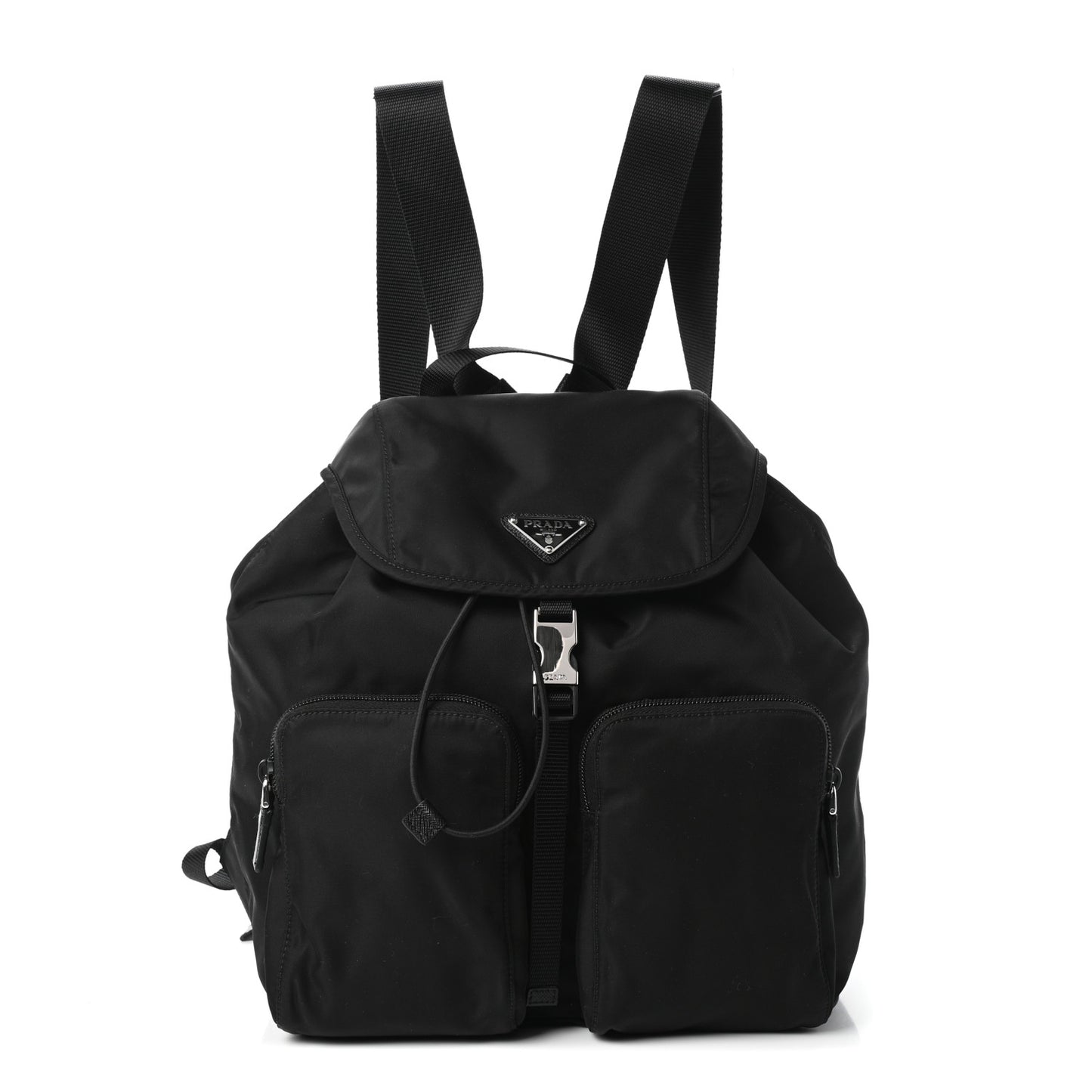 Tessuto Nylon Saffiano Vela Backpack Black