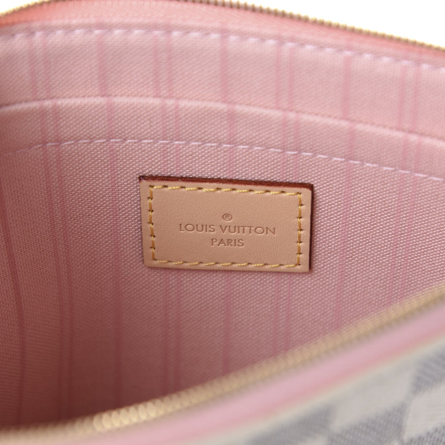 Damier Azur Neverfull MM GM Pochette Rose Ballerine