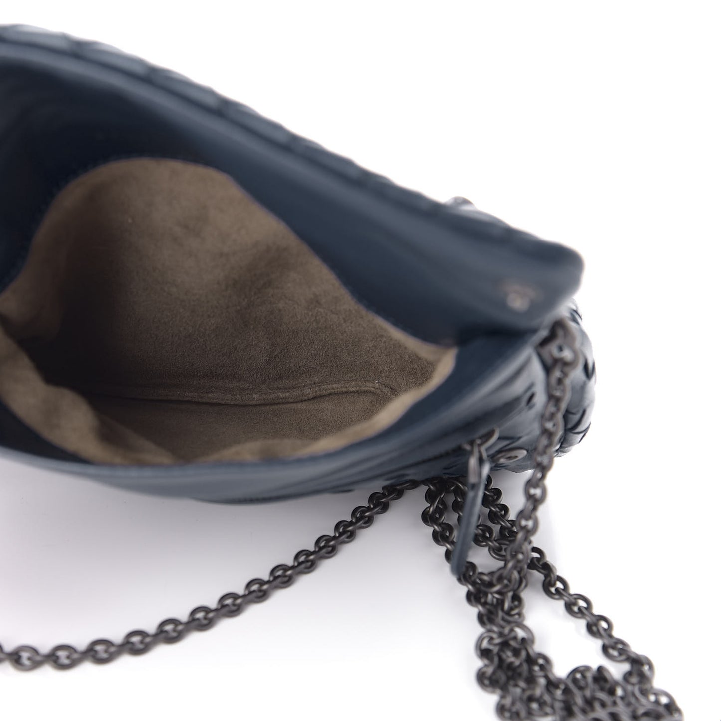 Nappa Intrecciato Mini Chain Messenger Denim