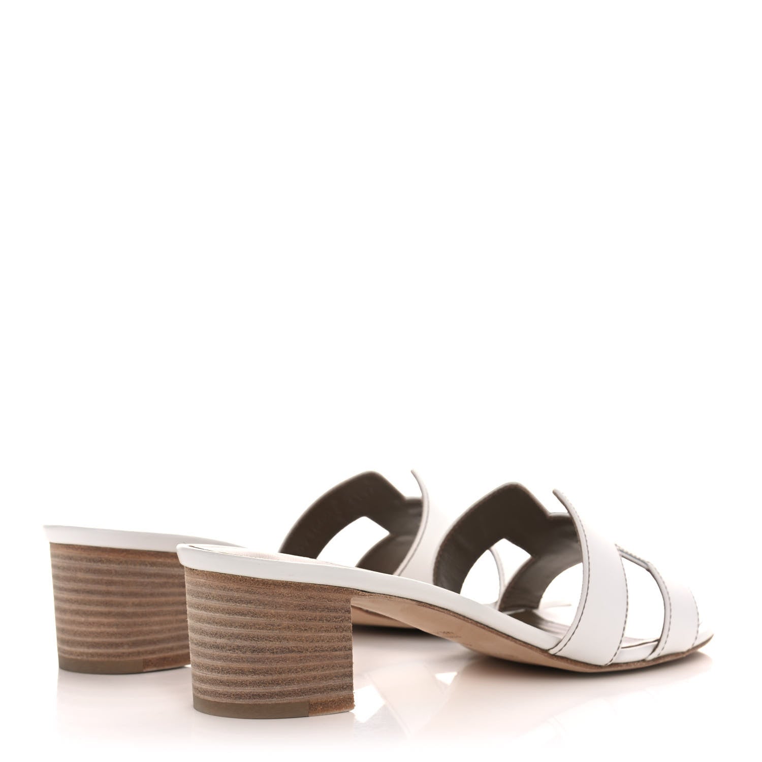Hermes Calfskin Oasis Sandals 40 White 4 of 10