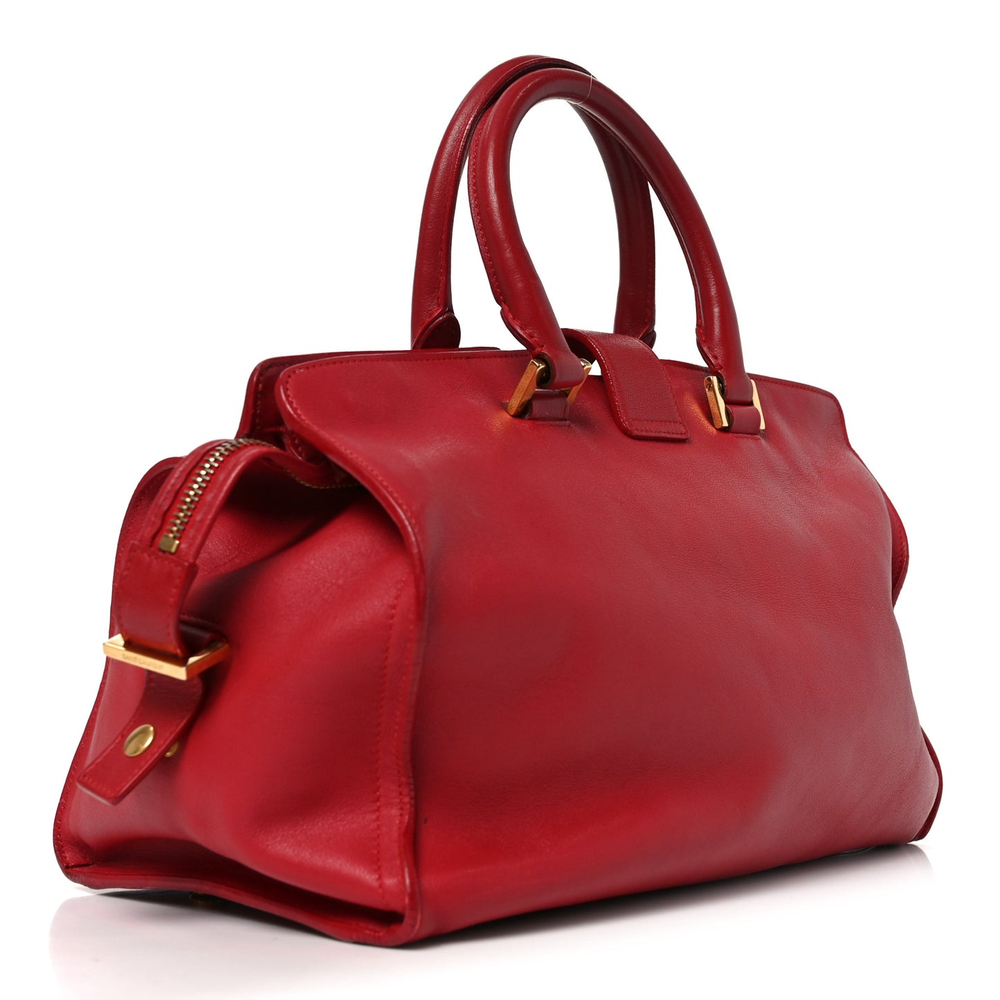 Calfskin Small Monogram Cabas Lipstick Red