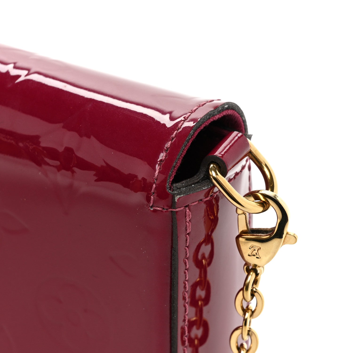 Louis Vuitton Vernis Felicie Chain Wallet Magenta 17 of 20