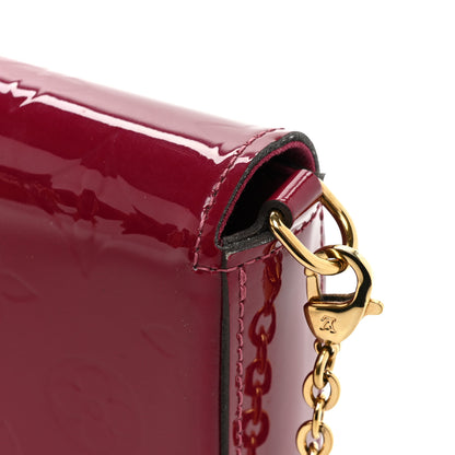 Louis Vuitton Vernis Felicie Chain Wallet Magenta 17 of 20