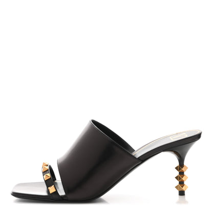 Valentino Garavani Nappa Rockstud Tower Heel Mules 39.5 Black 1 of 8