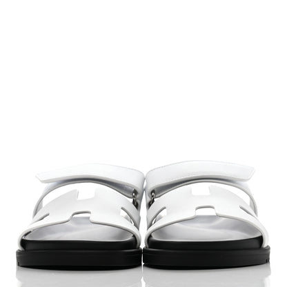 Hermes Calfskin Womens Chypre Sandals 36 White 2 of 13