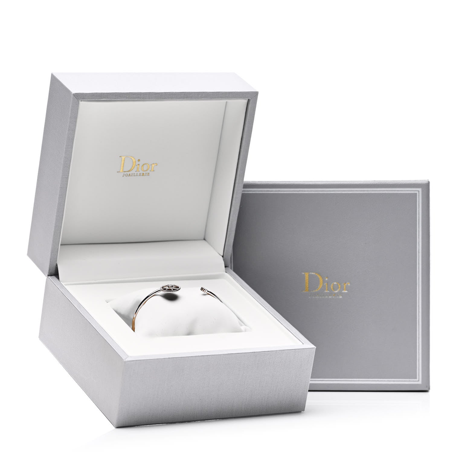 Christian Dior 18K Rose Gold Diamond Black Onyx Rose Des Vents Cuff Bracelet 4 of 4