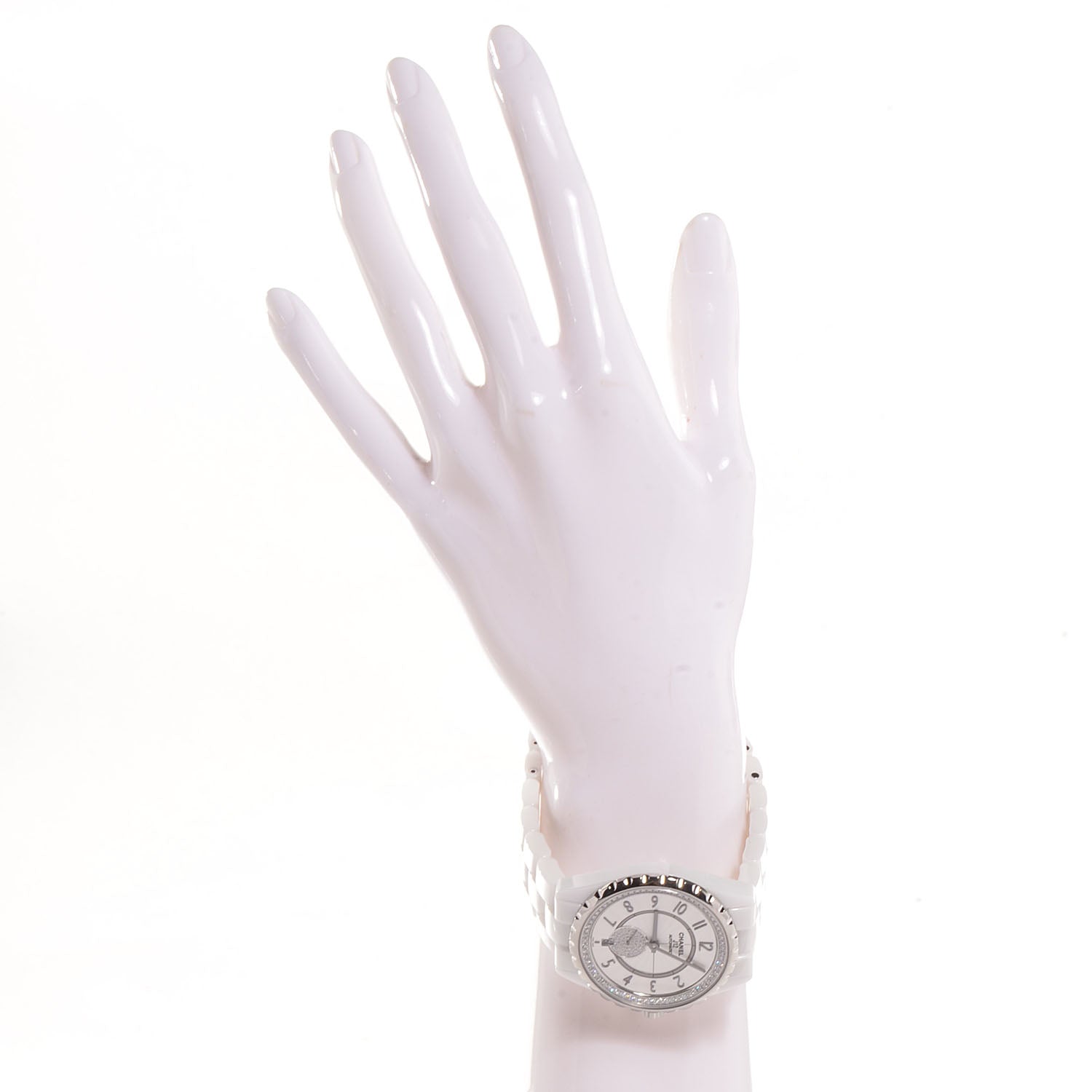 Chanel Stainless Steel Ceramic Diamond Bezel Dial 36mm J12 Automatic Watch White 2 of 8