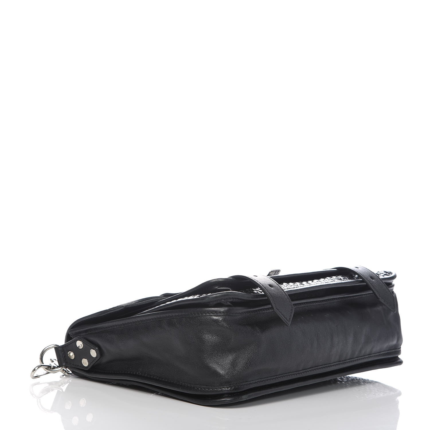 Proenza Schouler Woven Calfskin PS1 Medium Satchel Black 4 of 9