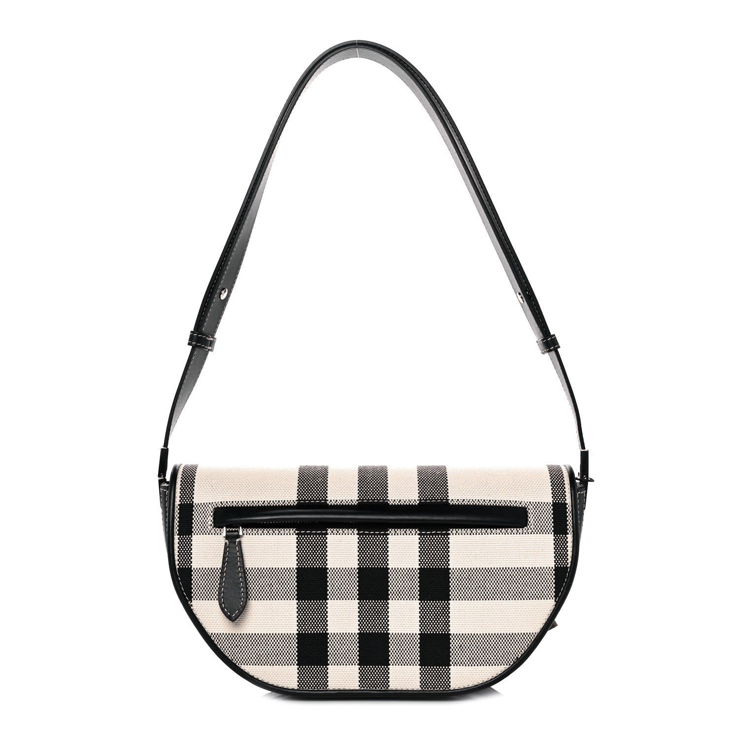 Burberry Canvas Calfskin Check Small Olympia Beige 1 of 10