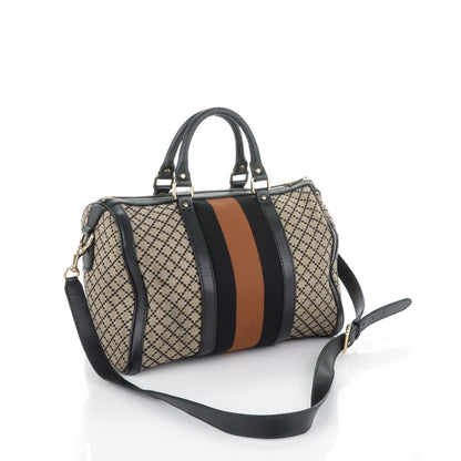 Gucci Diamante Vintage Web Medium Boston Black 3 of 7