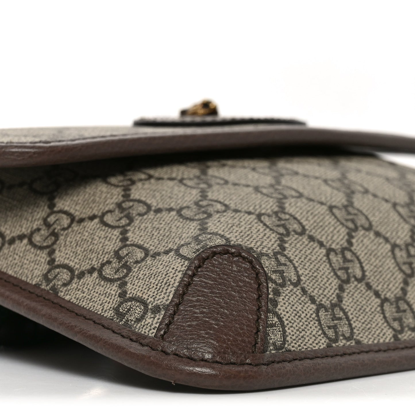 GG Supreme Monogram Neo Vintage Web Belt Bag Brown
