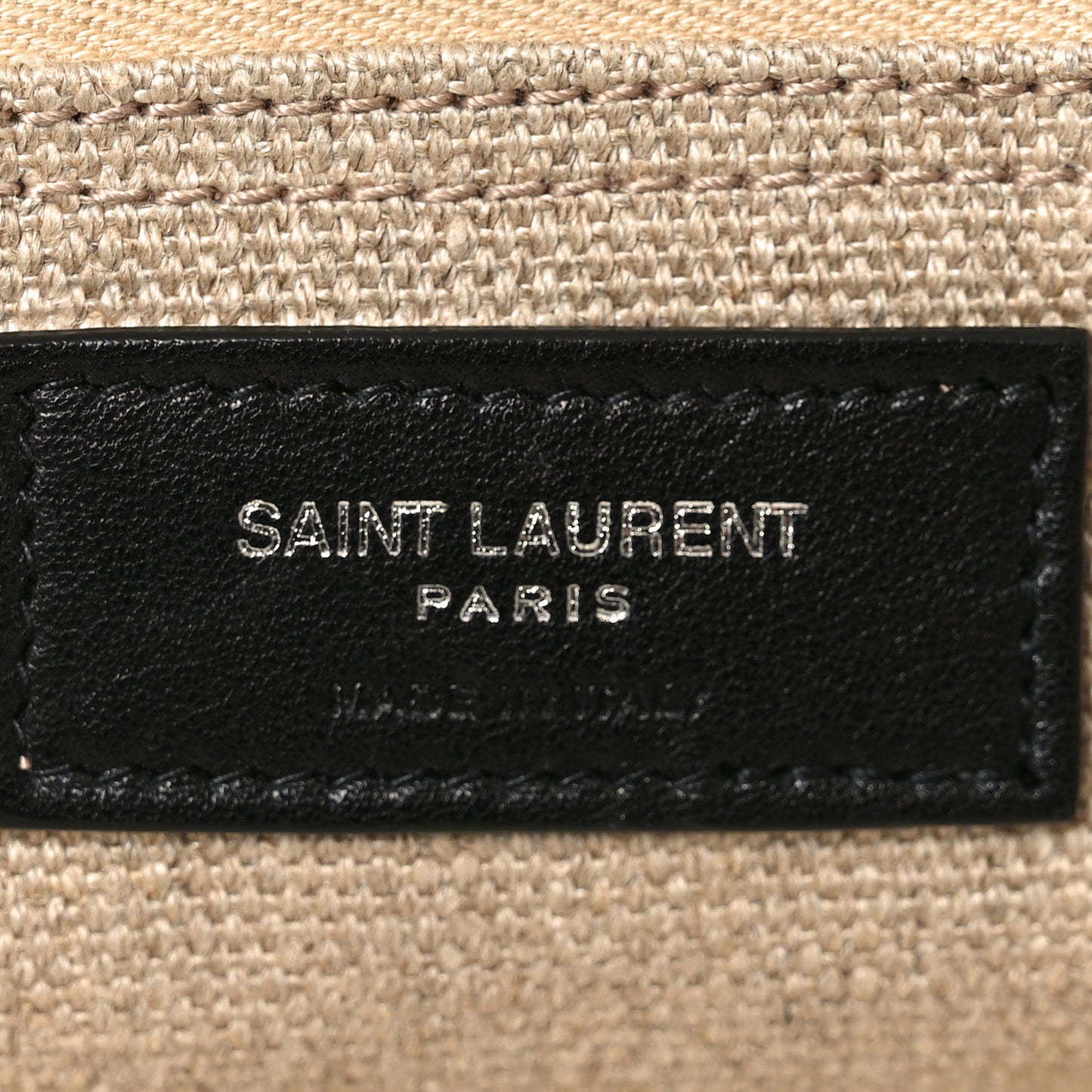 Linen Calfskin Rive Gauche Tote Optic White