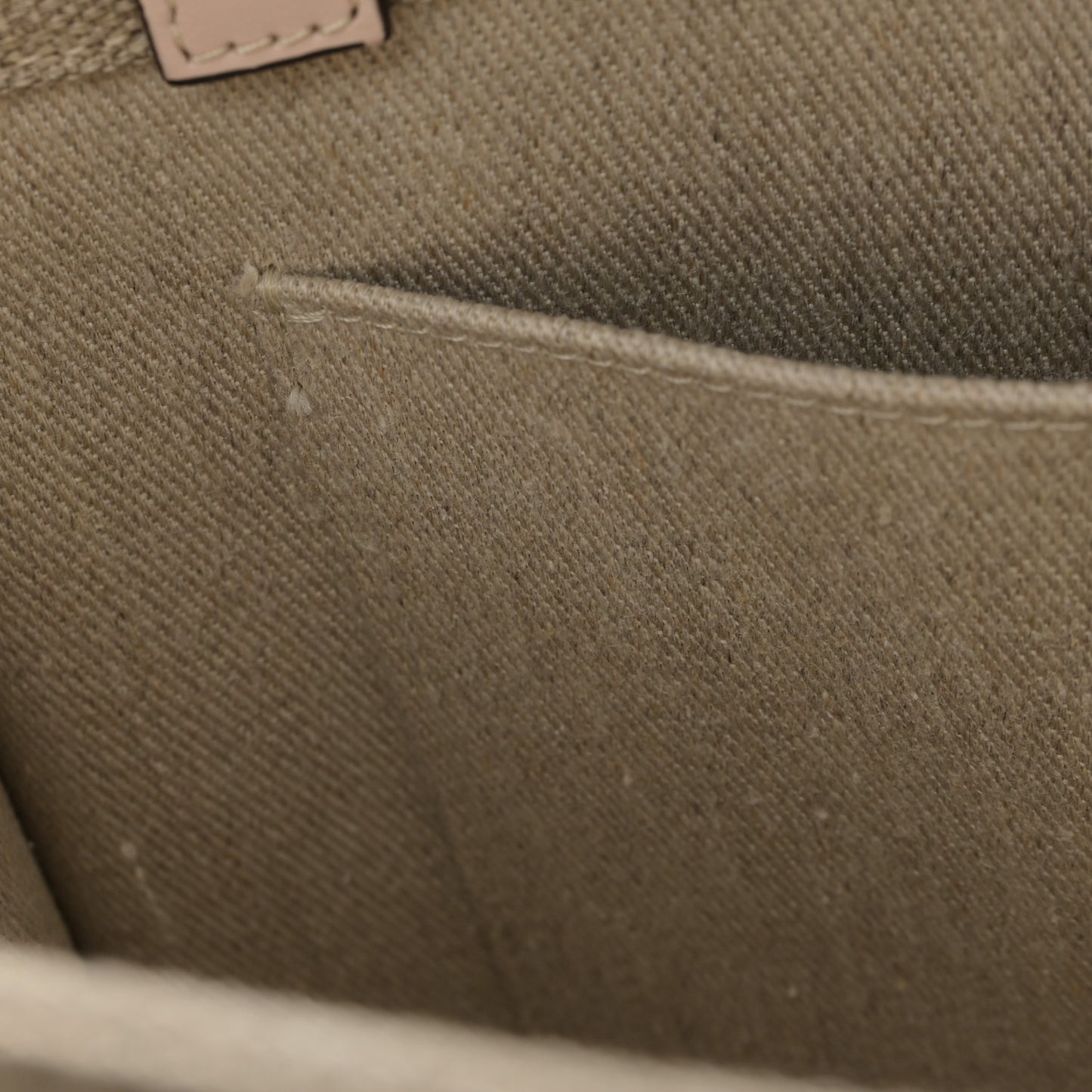 Linen Calfskin Medium Woody Ribbon Tote Cement Pink
