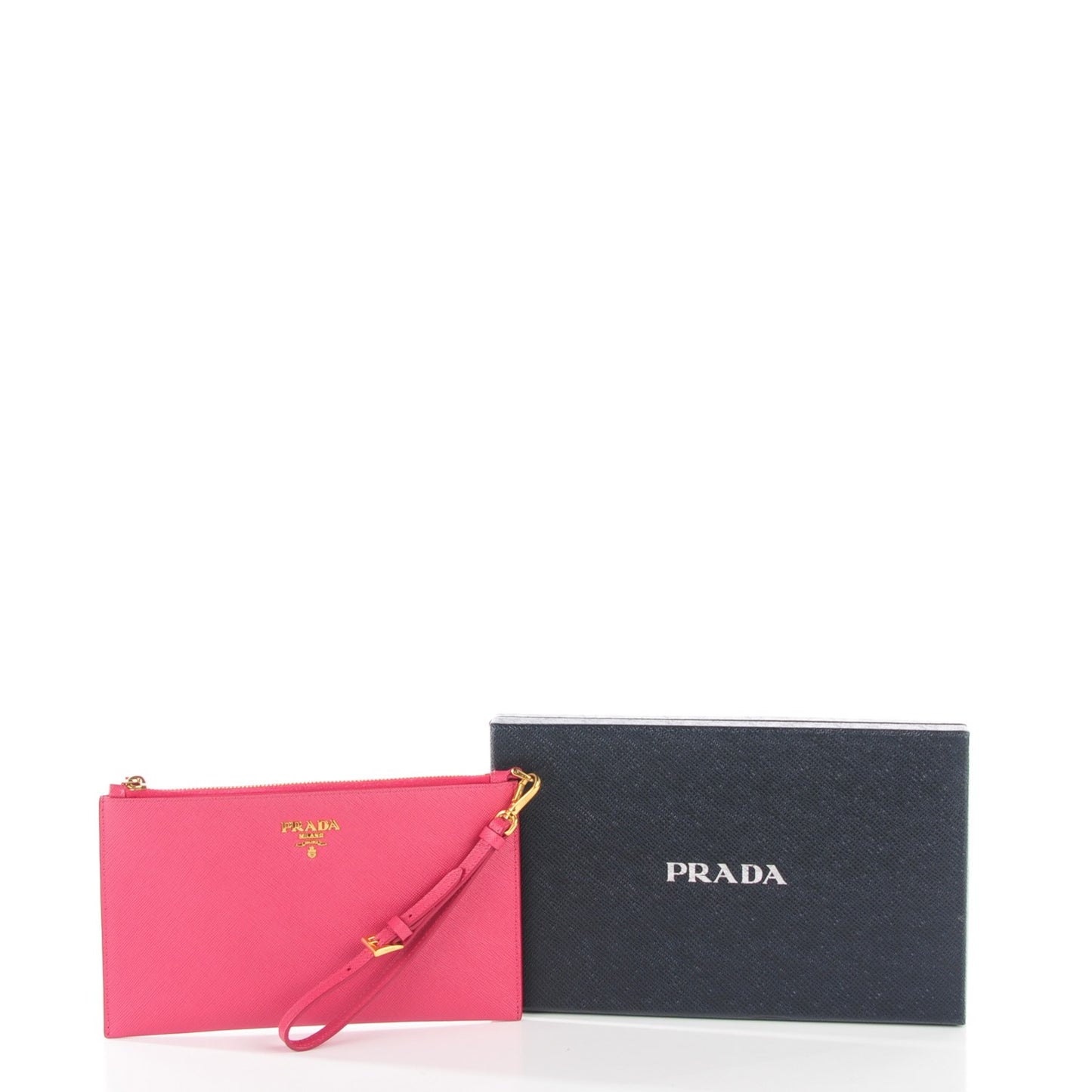 Saffiano Flat Zip Wristlet Peonia